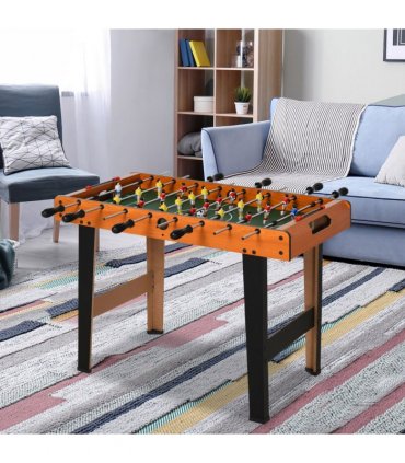 Wooden Soccer Football Table 84.5cm Arcades Game Room Bar, 2 Foosballs HOMCOM