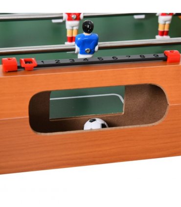 Wooden Soccer Football Table 84.5cm Arcades Game Room Bar, 2 Foosballs HOMCOM
