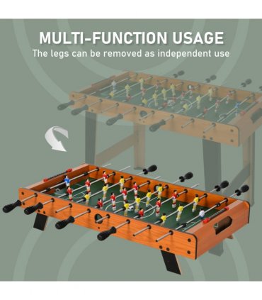 Wooden Soccer Football Table 84.5cm Arcades Game Room Bar, 2 Foosballs HOMCOM