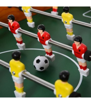 Wooden Soccer Football Table 84.5cm Arcades Game Room Bar, 2 Foosballs HOMCOM