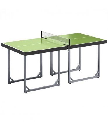 Tennis Table Ping Pong Foldable with Net Game Steel 182cm Indoor, Green HOMCOM