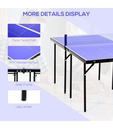 Folding Mini Table Tennis Portable Ping Pong Set Games Play Sport Net HOMCOM