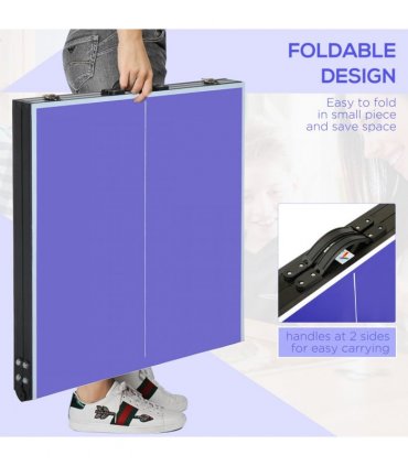 Folding Mini Table Tennis Portable Ping Pong Set Games Play Sport Net HOMCOM