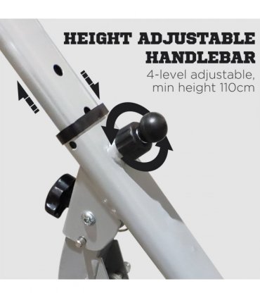 Stepper Heavy Duty Steel Frame Adjustable Step Machine Grey 50H x 60W x 30Dcm