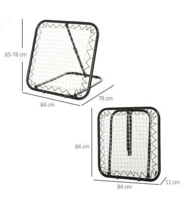 Football, Baseball Rebounder Net Goal Training Set Black Iron, PE 78L x 84W
