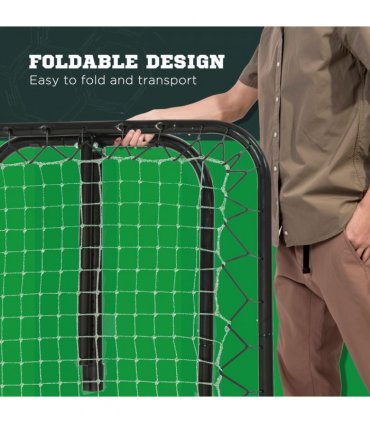 Football, Baseball Rebounder Net Goal Training Set Black Iron, PE 78L x 84W