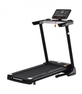 Treadmill - 500W Motorised 1-12km/h Folding Frame Wheels Preset Programs - Black