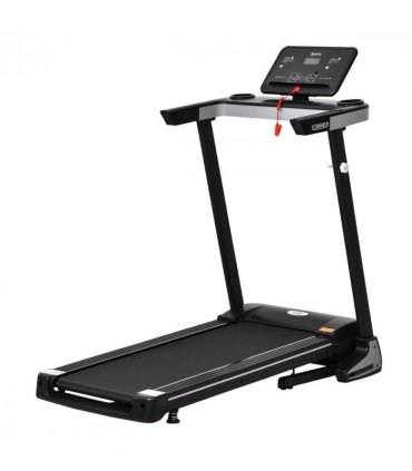 Treadmill - 500W Motorised 1-12km/h Folding Frame Wheels Preset Programs - Black
