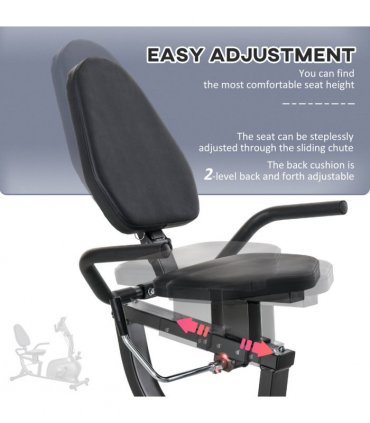 Exercise Training Stationary Cycling Bike w/ LCD Monitor & Pad Holder HOMCOM