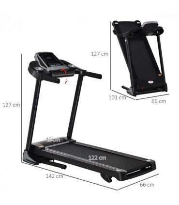 Folding 12km/h Electric Treadmill Running Machine Incline LED Display HOMCOM