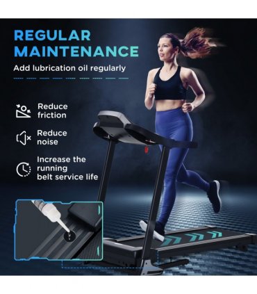 Folding 12km/h Electric Treadmill Running Machine Incline LED Display HOMCOM