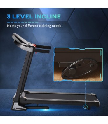 Folding 12km/h Electric Treadmill Running Machine Incline LED Display HOMCOM