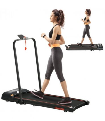 Foldable Walking Treadmill Aerobic Exercise Machine w/ LED Display HOMCOM