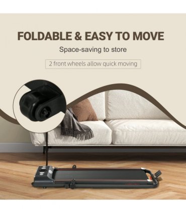 Foldable Walking Treadmill Aerobic Exercise Machine w/ LED Display HOMCOM