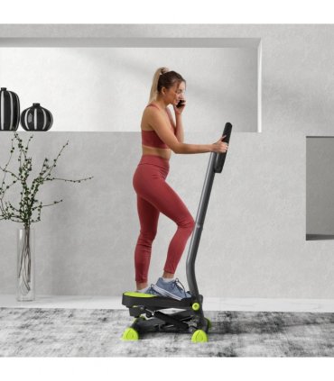 Twister Stepper Height Adjustable Step Machine w/ LCD Screen, Grey HOMCOM