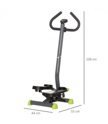 Twister Stepper Height Adjustable Step Machine w/ LCD Screen, Grey HOMCOM