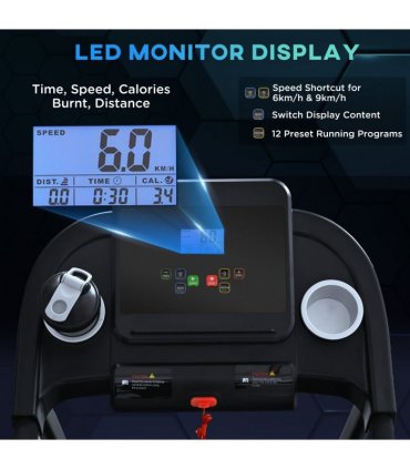 Treadmill 1.5HP Electric Motorised Running Machine w/ LED Display HOMCOM