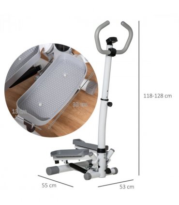 Adjustable Twist Stepper Step Machine For Home Gym Aerobic Workout HOMCOM