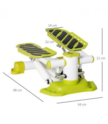 Portable Mini Stepper Step Machine Metal White 21H x 34W x 48Lcm 32L x 14Wcm