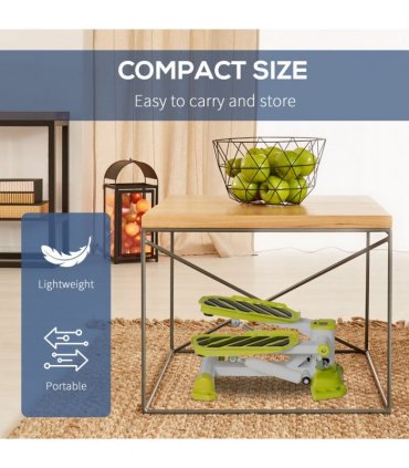 Portable Mini Stepper Step Machine Metal White 21H x 34W x 48Lcm 32L x 14Wcm