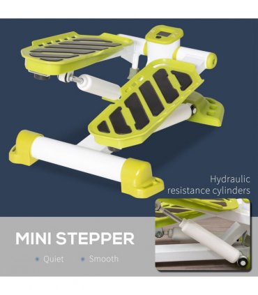 Portable Mini Stepper Step Machine Metal White 21H x 34W x 48Lcm 32L x 14Wcm