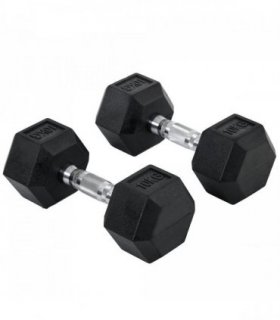 Hexagonal Dumbbells Kit Weight Lifting Exercise for Home Fitness 2x10kg HOMCOM