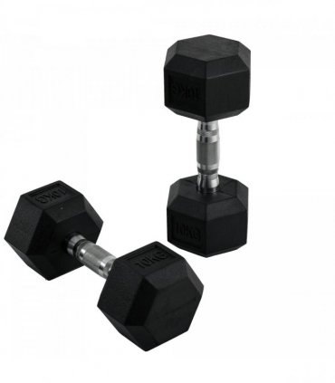 Hexagonal Dumbbells Kit Weight Lifting Exercise for Home Fitness 2x10kg HOMCOM
