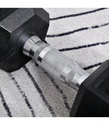 Hexagonal Dumbbells Kit Weight Lifting Exercise for Home Fitness 2x10kg HOMCOM