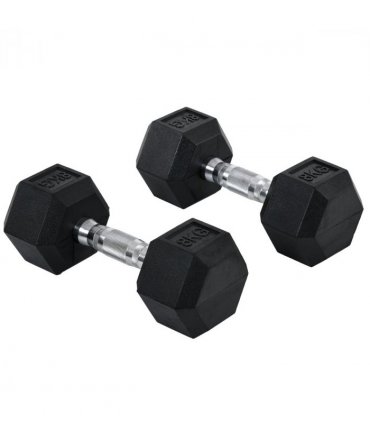 Hexagonal Dumbbells Kit Weight Lifting Exercise for Home Fitness 2x8kg HOMCOM