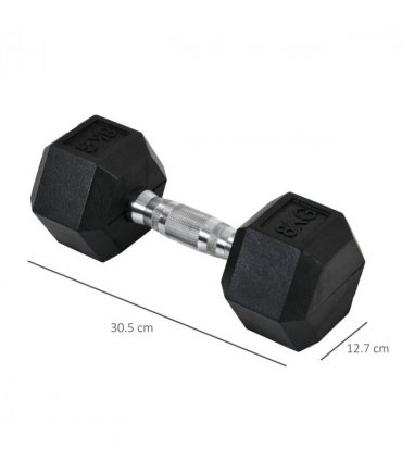Hexagonal Dumbbells Kit Weight Lifting Exercise for Home Fitness 2x8kg HOMCOM