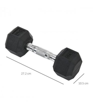 Hexagonal Dumbbells Kit Weight Lifting Exercise for Home Fitness 2x5kg HOMCOM