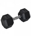15KG Single Rubber Hex Dumbbell Portable Hand Weights Home Gym HOMCOM