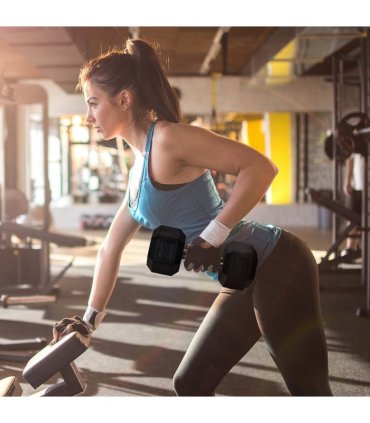 15KG Single Rubber Hex Dumbbell Portable Hand Weights Home Gym HOMCOM