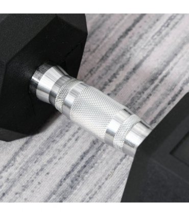15KG Single Rubber Hex Dumbbell Portable Hand Weights Home Gym HOMCOM
