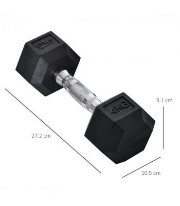 Hexagonal Dumbbells Kit Weight Lifting Exercise for Home Fitness 2x4kg HOMCOM