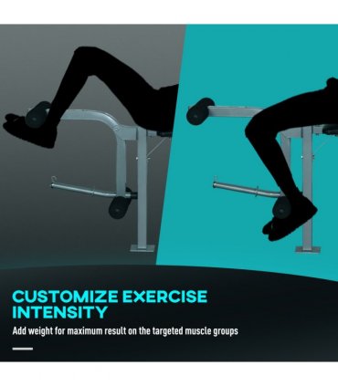 Adjustable Multi Gym Weight Bench Barbell Stand Chest Leg Abs Training HOMCOM