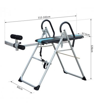 Foldable Therapy Gravity Inversion Table AB Exercise Bench Home Fitness HOMCOM