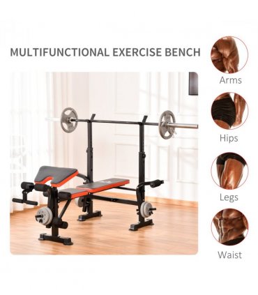 Multi-Function Adjustable Weight Training Bench Gym Fitness Lifting HOMCOM