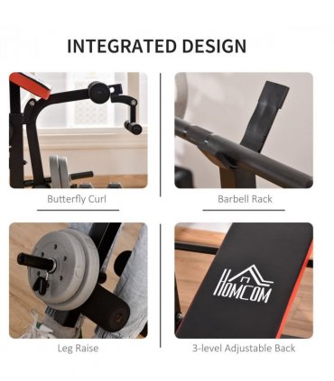 Multi-Function Adjustable Weight Training Bench Gym Fitness Lifting HOMCOM