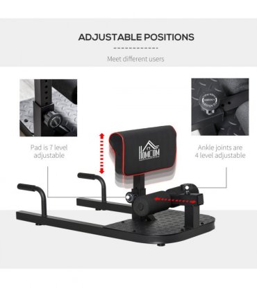 3 IN 1 Squat Machine Sit Up Push Up Gym Leg Exercise Adjustable HOMCOM