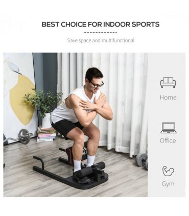 3 IN 1 Squat Machine Sit Up Push Up Gym Leg Exercise Adjustable HOMCOM