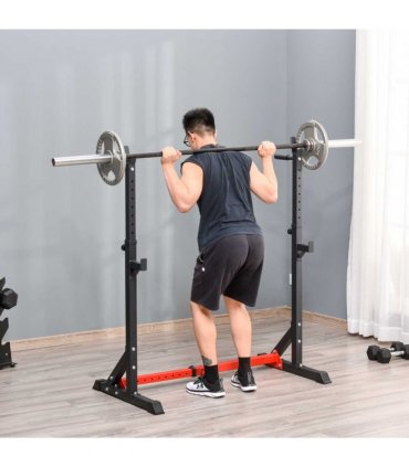 Barbell Rack Squat Dip Stand Weight Lifting Bench Press Home Gym HOMCOM