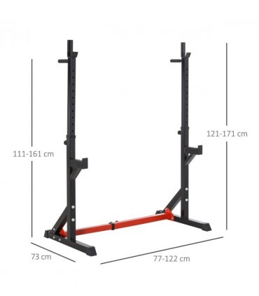 Barbell Rack Squat Dip Stand Weight Lifting Bench Press Home Gym HOMCOM