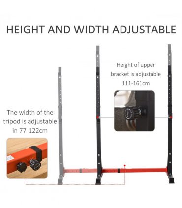 Barbell Rack Squat Dip Stand Weight Lifting Bench Press Home Gym HOMCOM
