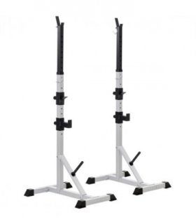 Adjust Pair of Barbell Squat Racks Stand Weight Lifting Bench Press Gym HOMCOM