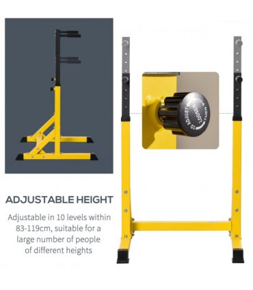 Dip Station Chin Up Parallel Bars Pull Up Power Tower Home Gym Workout HOMCOM