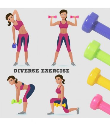 10kg Colourful Dumbbell Weights Set Home Exercising Toning w/ Case Gym HOMCOM