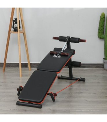 Steel Black Foldable Sit Up Bench Core Workout for Home Gym 137Lx51W x 50-66H cm
