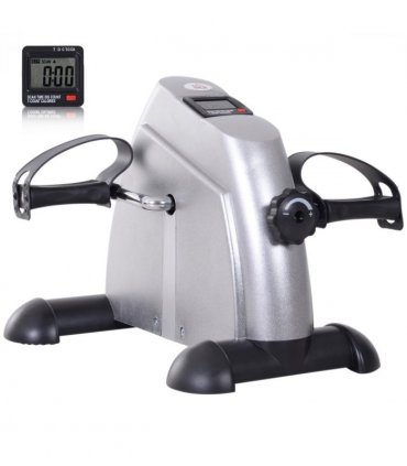 Mini Exercise Bike Portable Pedal Manual Machine Indoor Fitness Silver HOMCOM