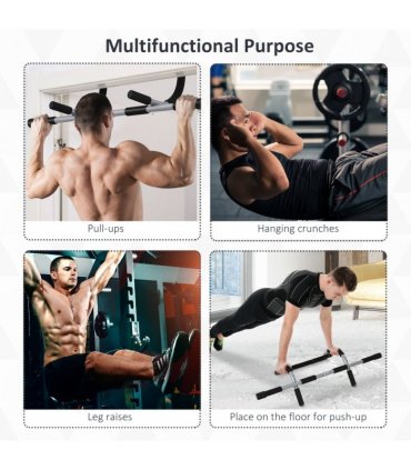 Indoor Fitness Door Horizontal Bar Pull-ups Home Gym Upper Body Workout HOMCOM